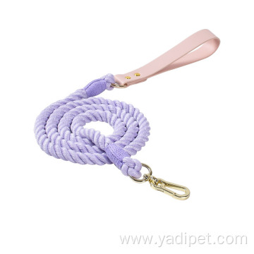 Cotton Rope Adjustable Soft Leather Collar